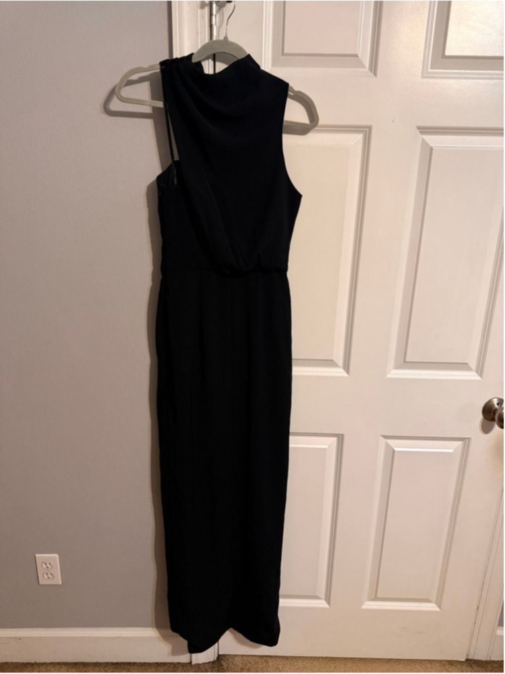 Women's Black Halo Black Floella Gown Size 0 - Picture 7 of 8